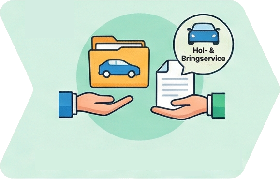 3. Übergabe der KFZ-Dokumente mit Hol- und Bringservice